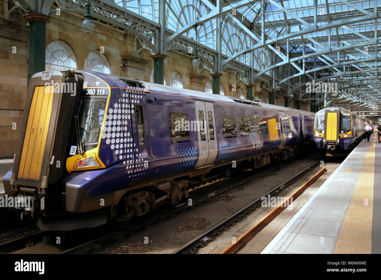 Glasgow, Scotland, UK 27th June, 2019. Scotrail misery continues with another day of cancellations and delays due to broken down trains, staff shortages and now an overhead line fault in the city centre. Credit: Gerard Ferry/ Alamy Live News Stock Photo
