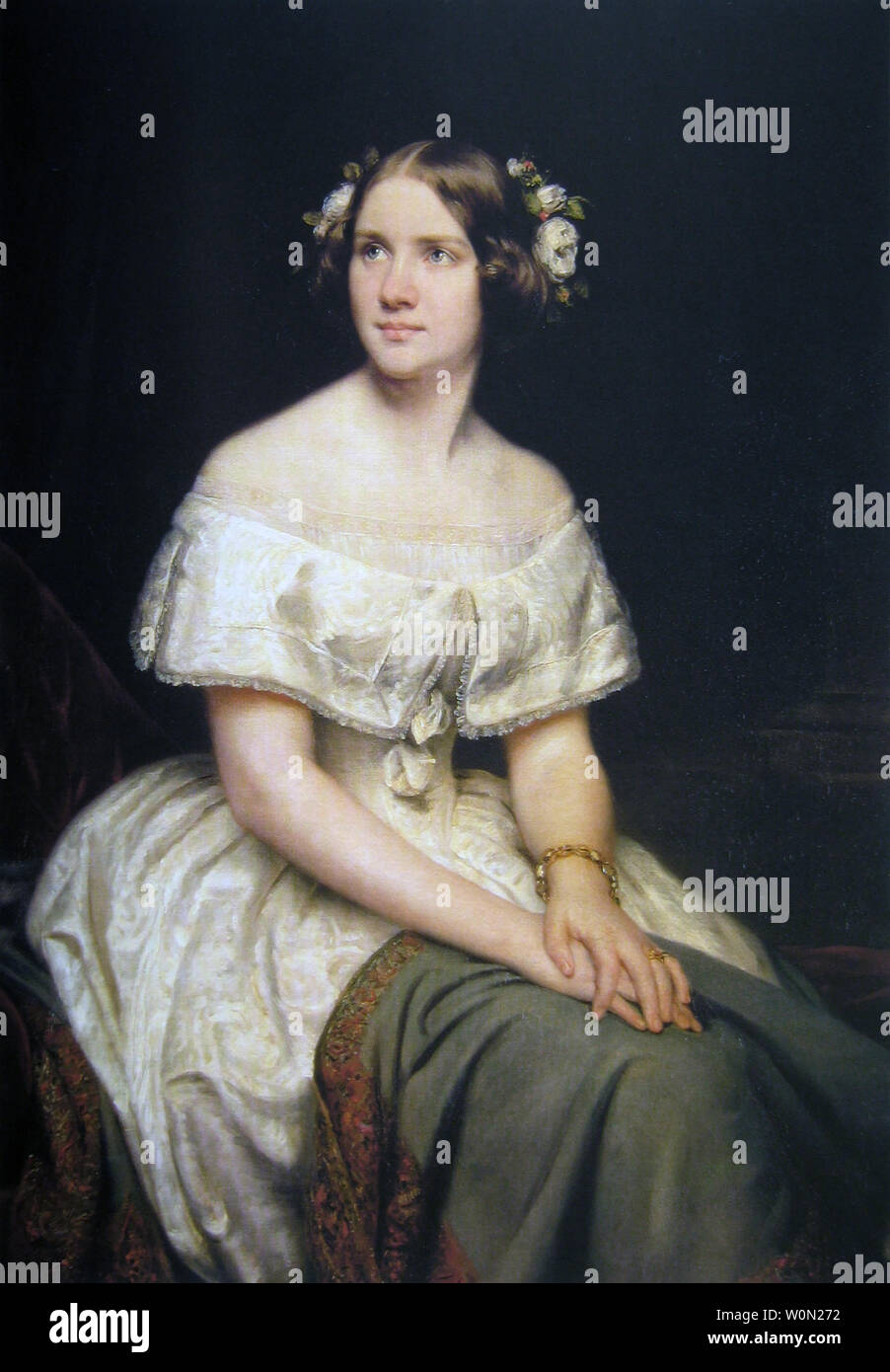JENNY LIND (1820-1887) Swedish opera singer painterd by Eduard Magnus in 1862 Stock Photo