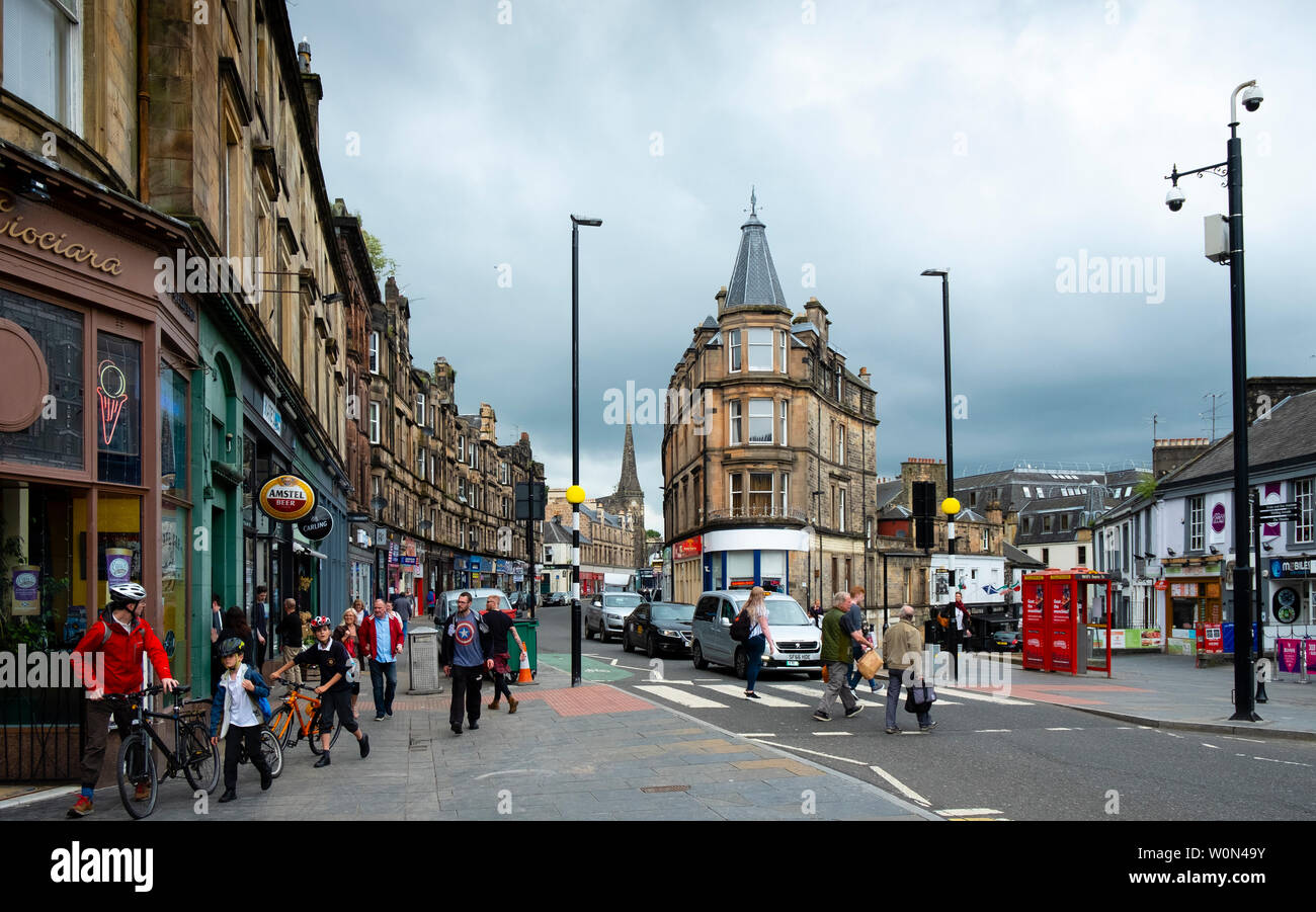 View of Barnton Street in central Stirling, Scotland, UK Stock Photo