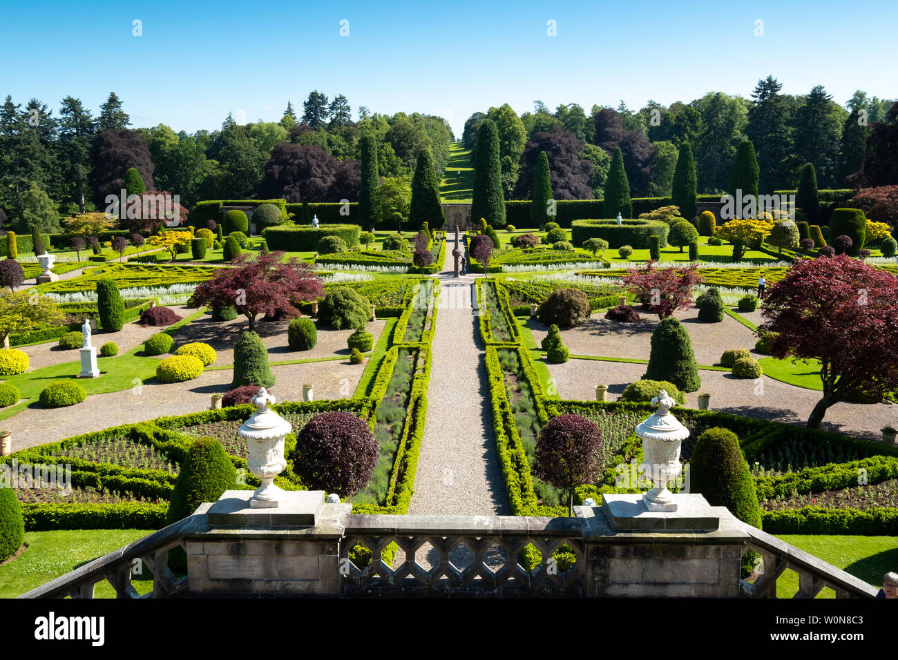 Drummond Castle Gardens at Drummond Castle in Perthshire, Scotland , UK Stock Photo Alamy