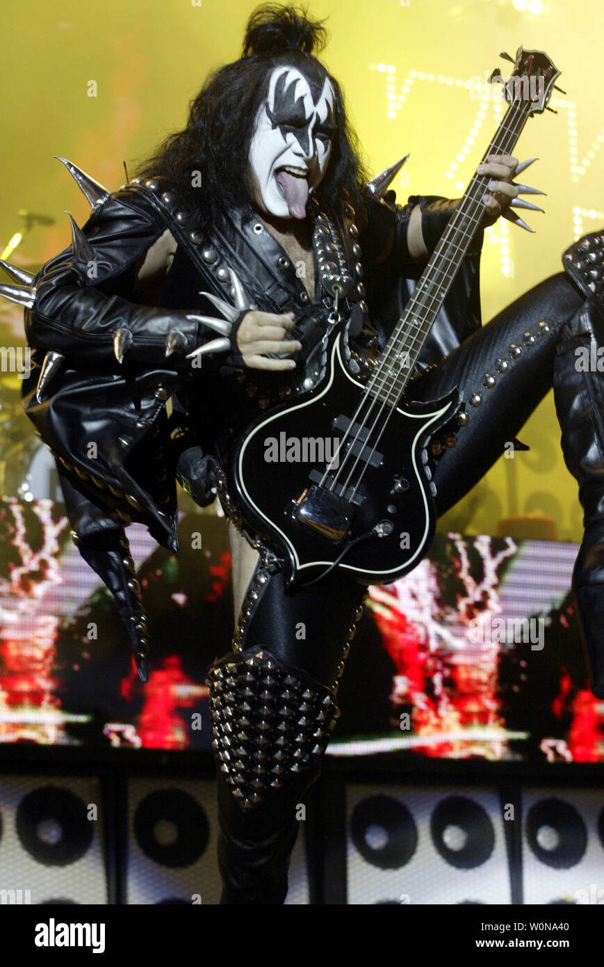 Gene Simmons with Kiss performs in concert, at the Sound Advice