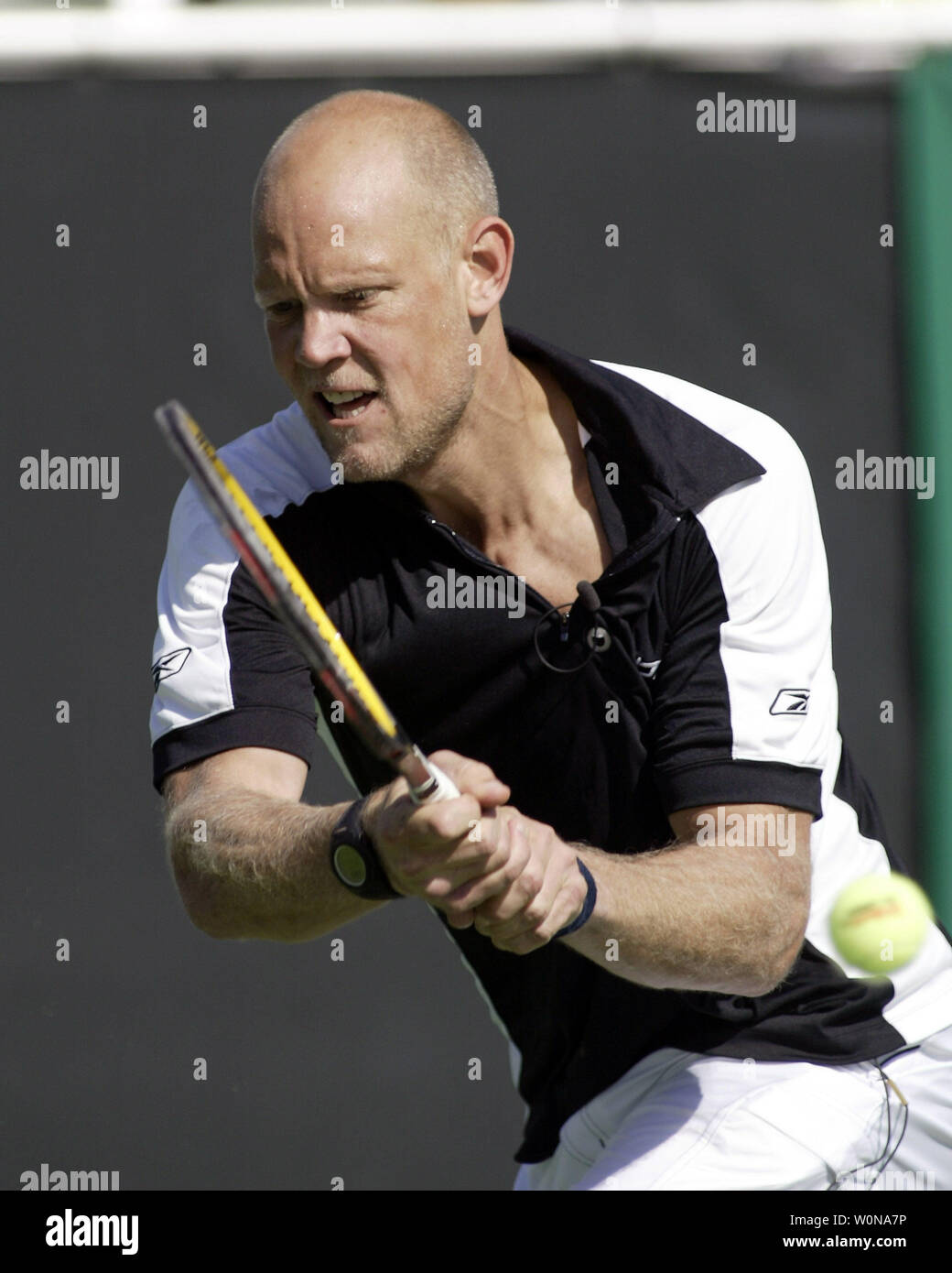 Professional Tennis player Murphy Jensen plays in the Chris Evert Pro Celebrity Tennis Classic