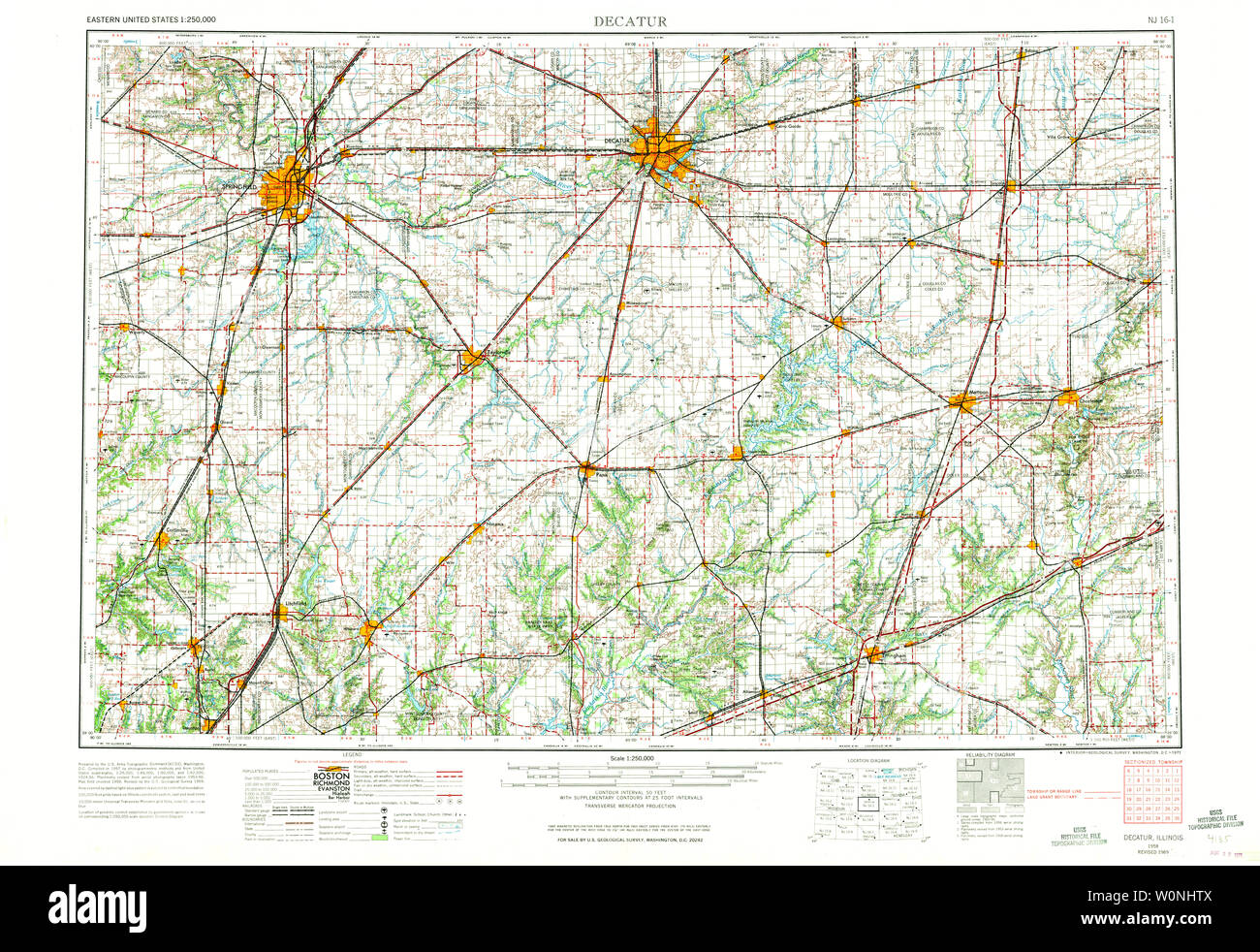 Decatur Il Overhead Map Decatur illinois hi-res stock photography and images - Alamy