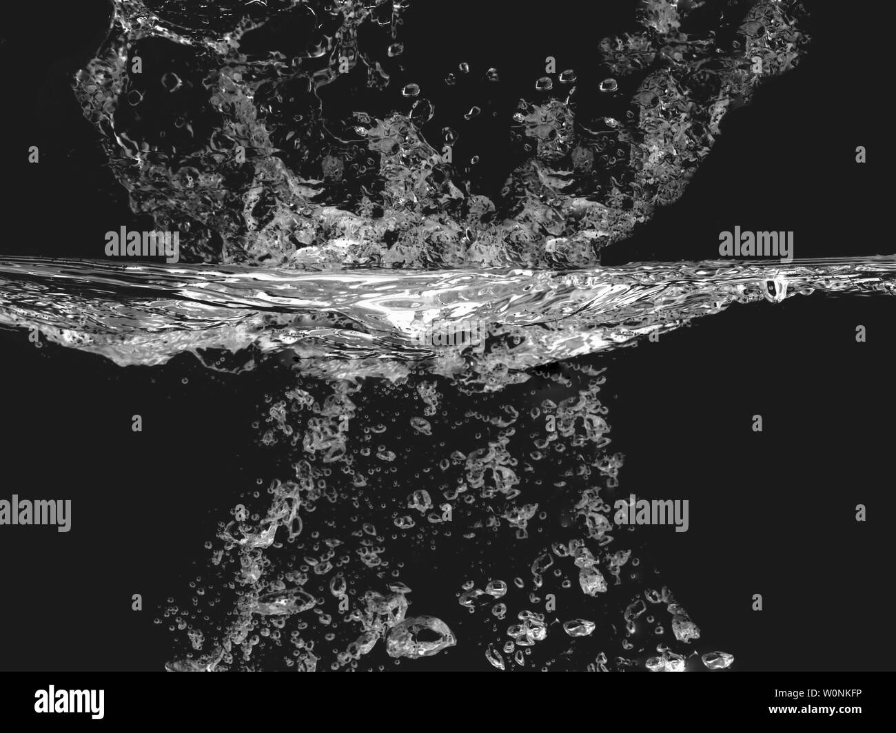 Splash and clarity Black and White Stock Photos & Images - Alamy