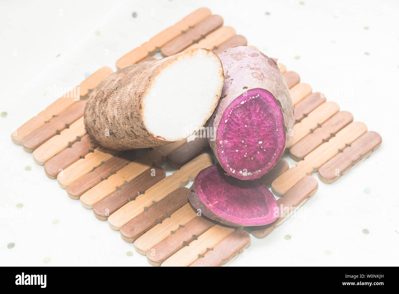 Purple potato yam porridge Stock Photo Alamy