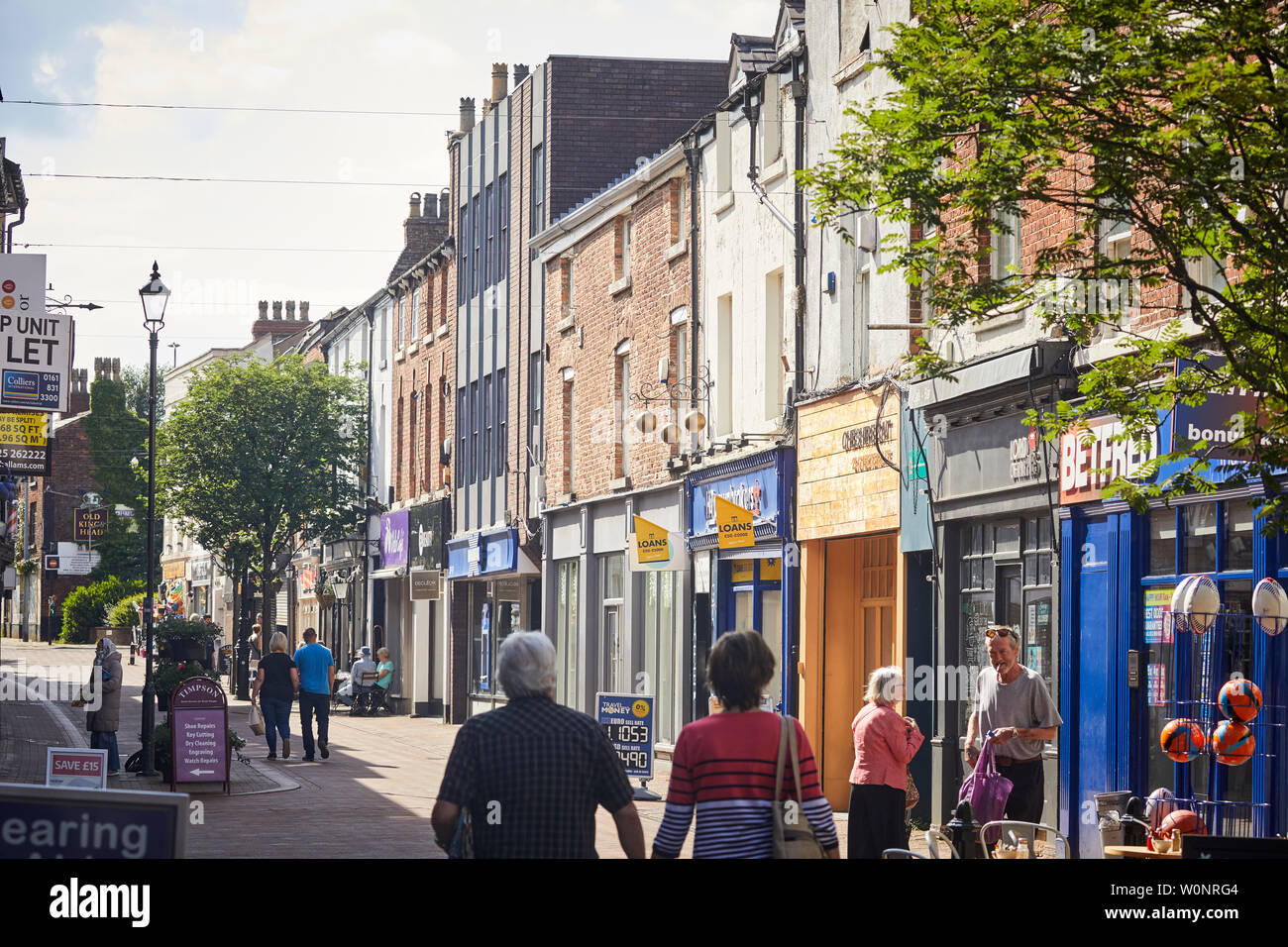 Macclesfield town centre high street hires stock photography and