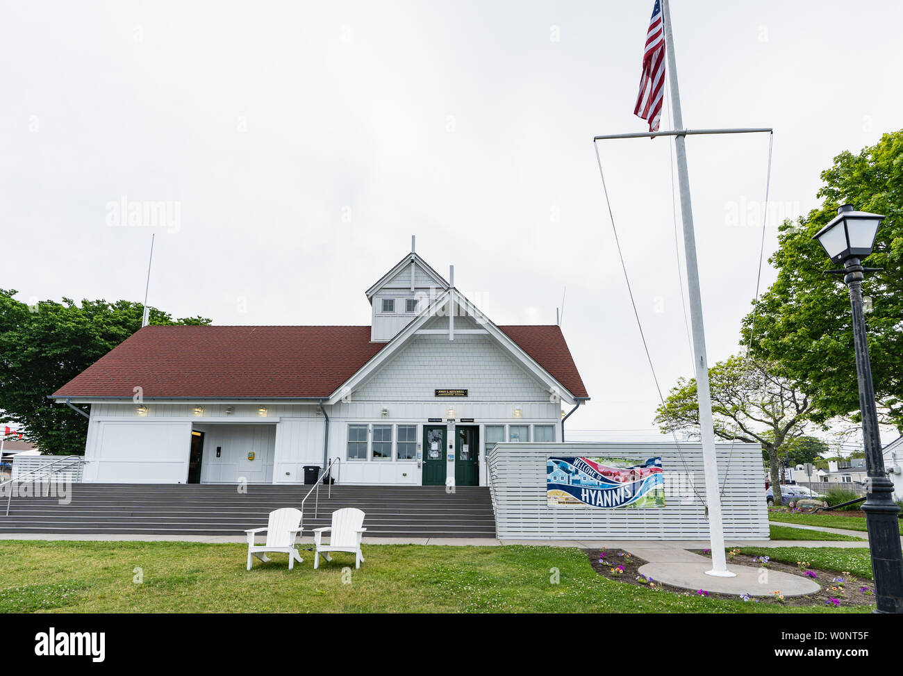 Hyannis, MA June 10, 2019 The Hyannis Harbormaster building and