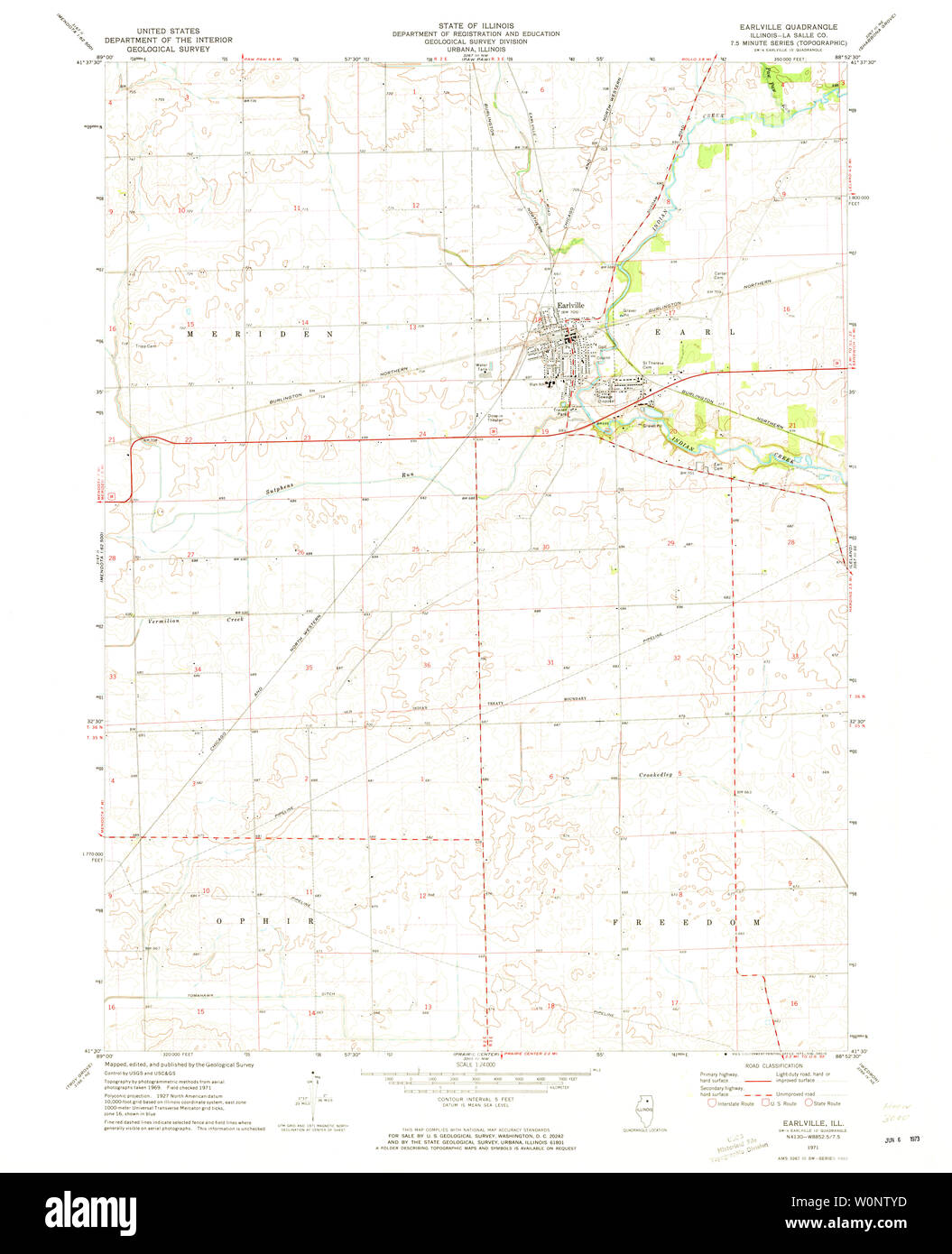 Earlville map hires stock photography and images Alamy