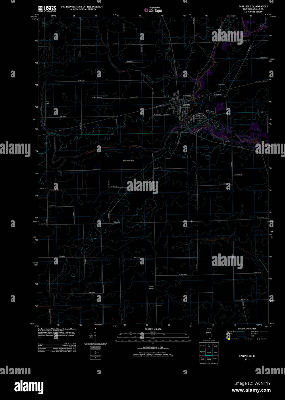 Map of earlville hires stock photography and images Alamy