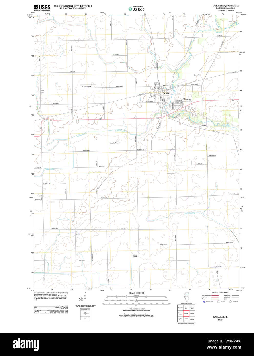 Map of earlville Cut Out Stock Images & Pictures Alamy