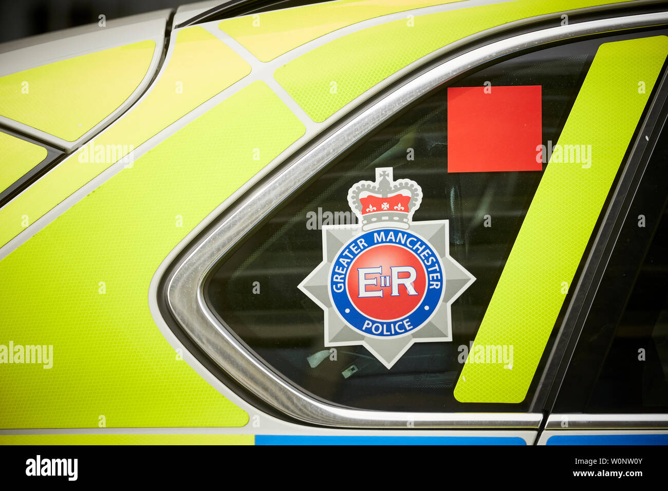 Manchester city centre, armed police BMW 4x4 livery police cars Stock Photo