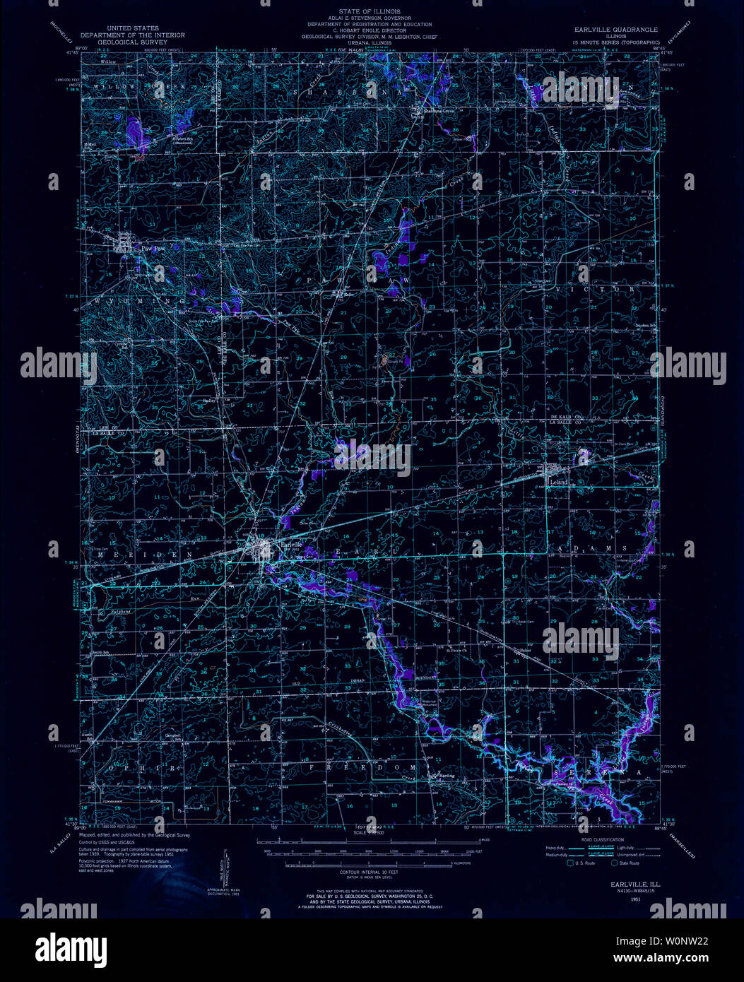 Earlville illinois map hires stock photography and images Alamy