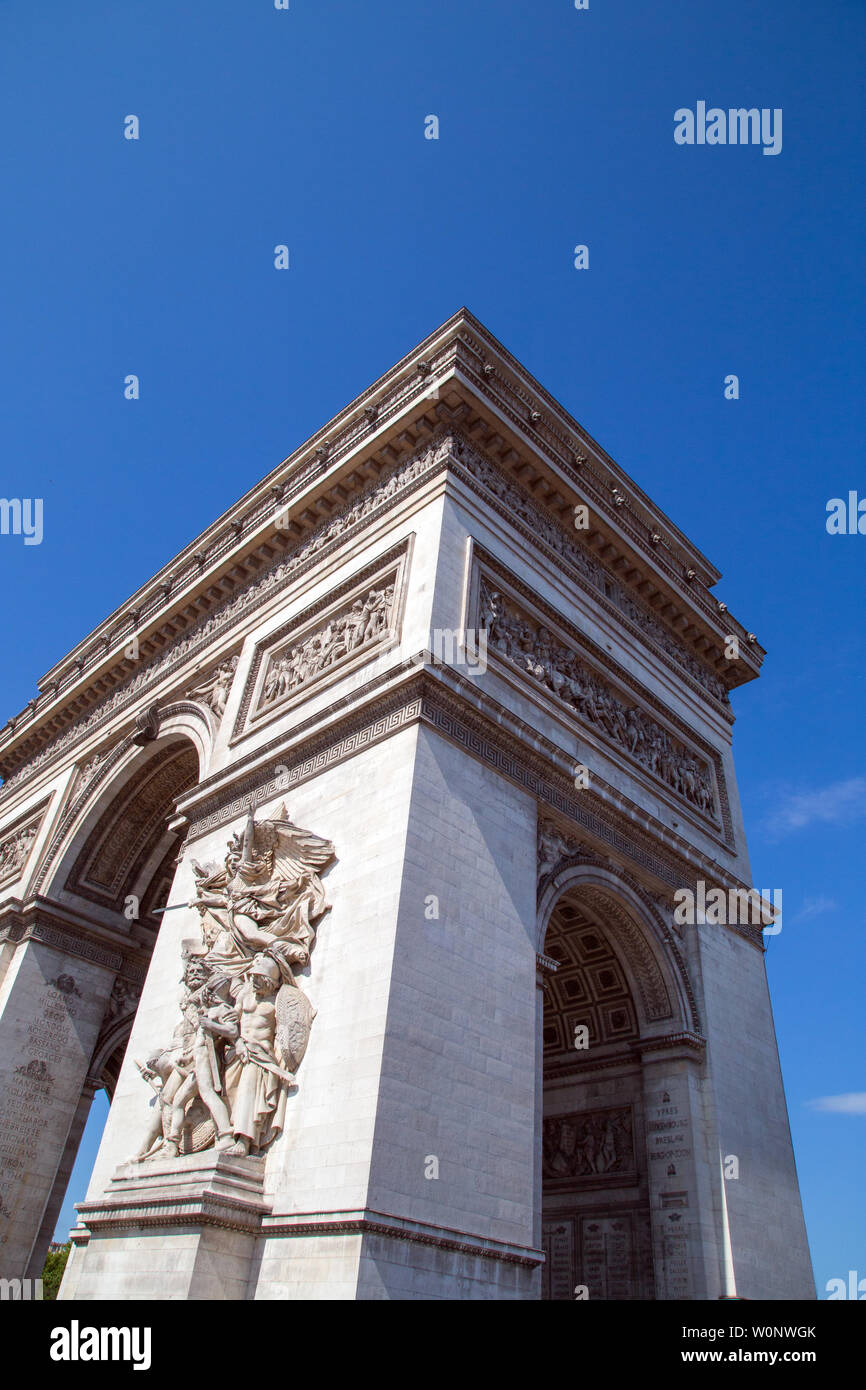 arc de triomphe in Paris France Stock Photo