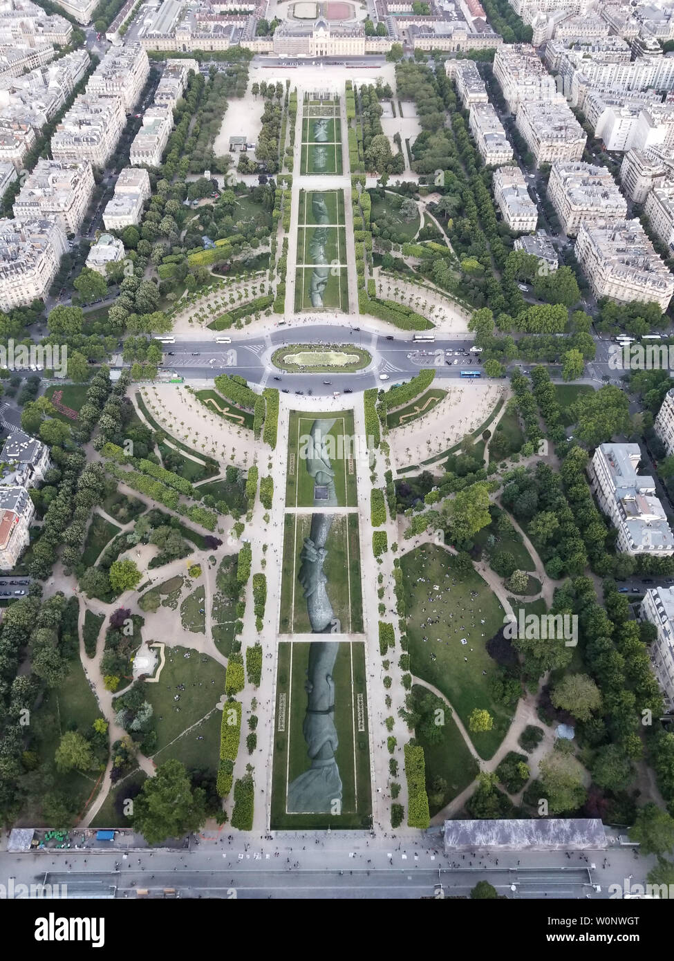 view from the Eiffel Tower of Stock Photo
