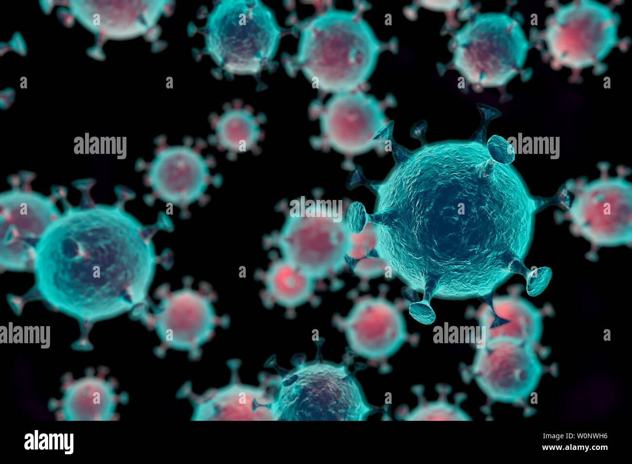 3d abstract virus Stock Photo - Alamy