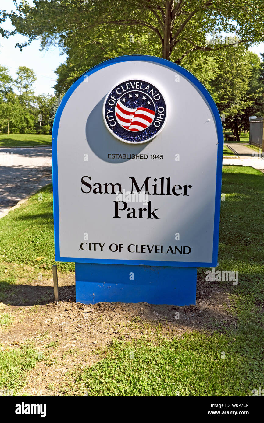 Sam miller park glenville neighborhood hires stock photography and