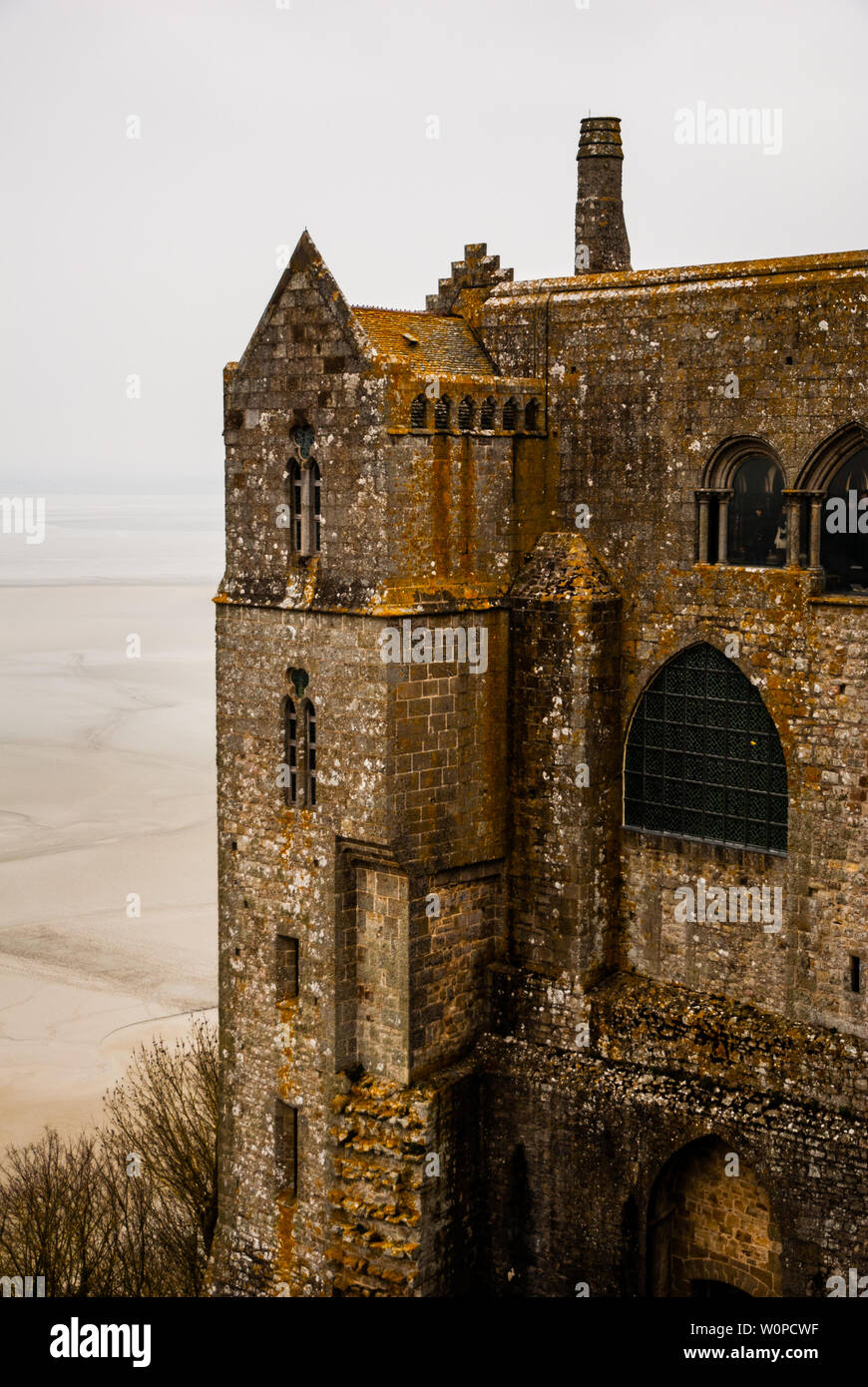 The Mont Saint Michel Abby in France Stock Photo