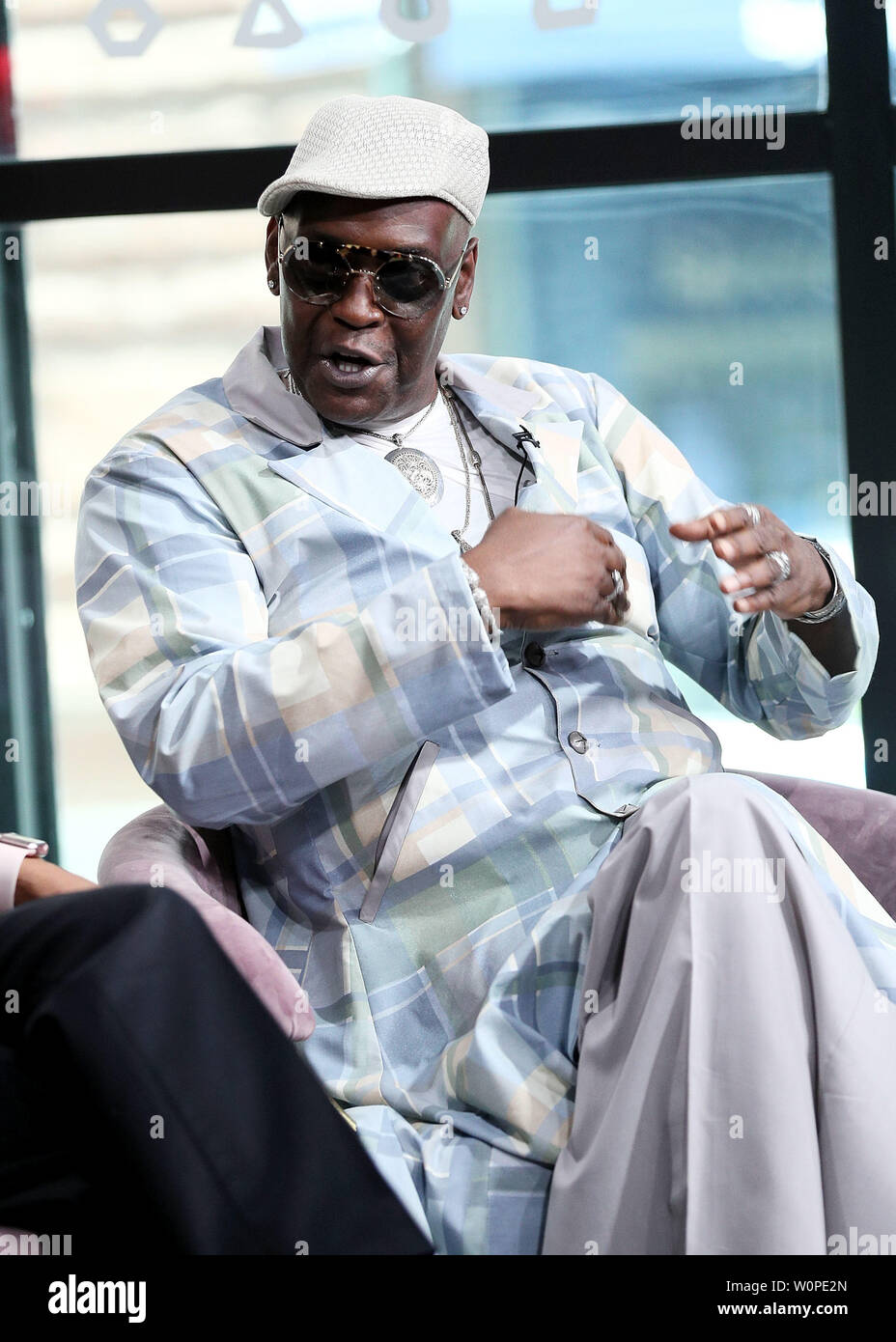New York, USA. 27 June, 2019. Sol Pendavis at the BUILD Series: The X  Change Rate, discussing the 30th anniversary of the documentary PARIS IS  BURNING at BUILD Studio. Credit: Steve Mack/Alamy
