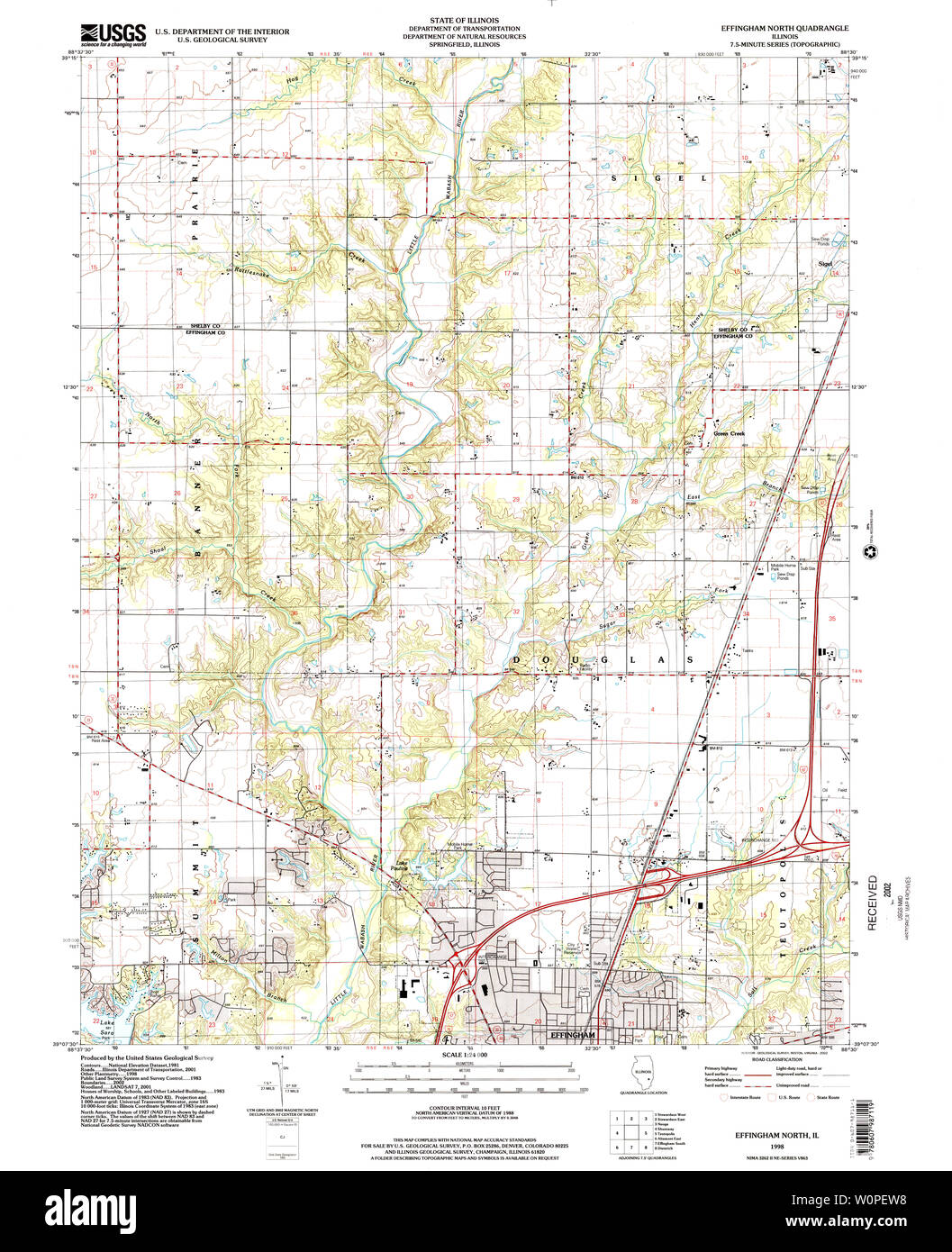 Effingham map Cut Out Stock Images & Pictures Alamy