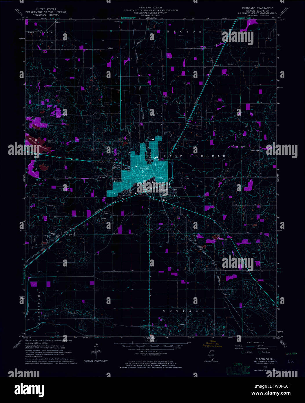 Eldorado illinois map hires stock photography and images Alamy