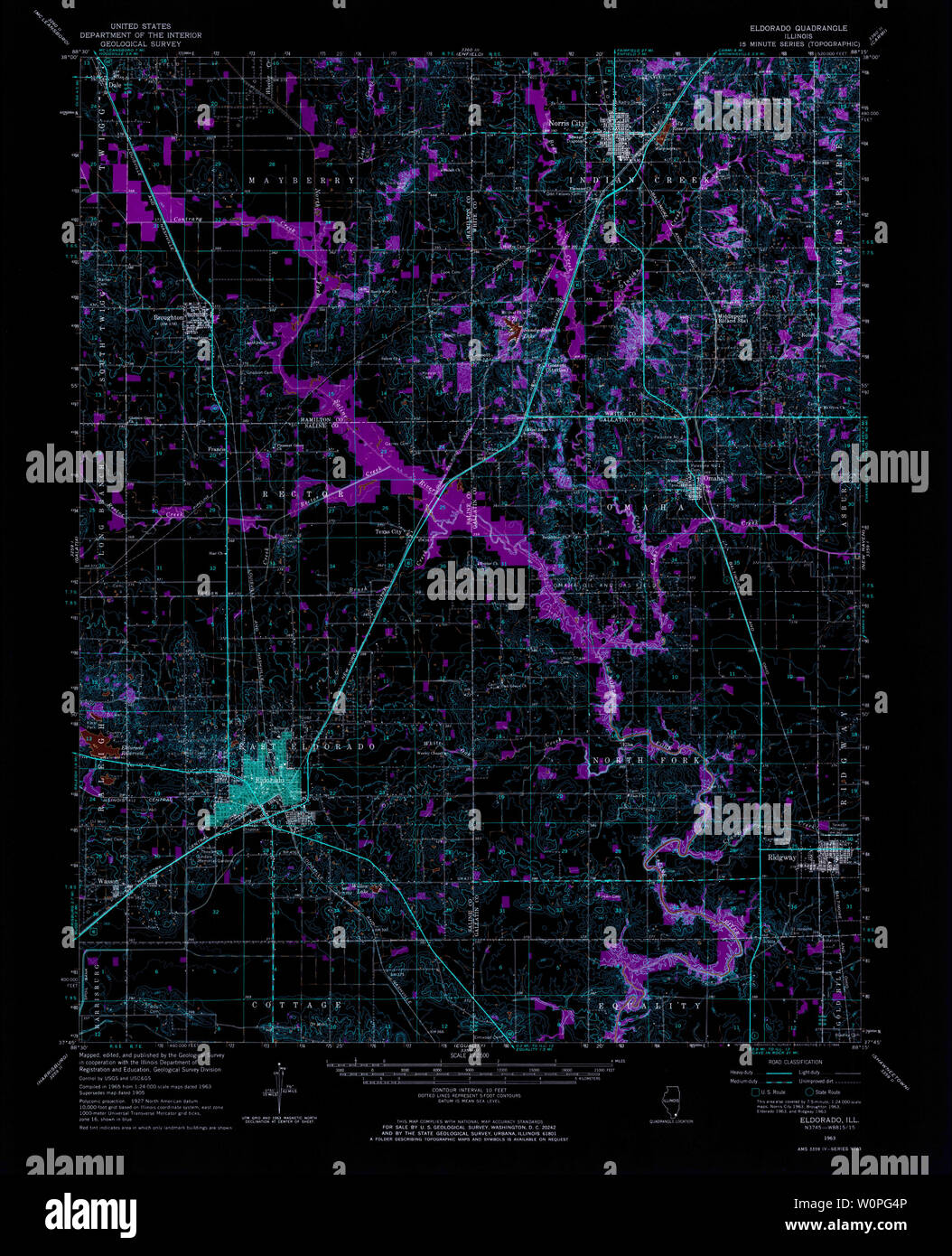 Eldorado illinois map hires stock photography and images Alamy