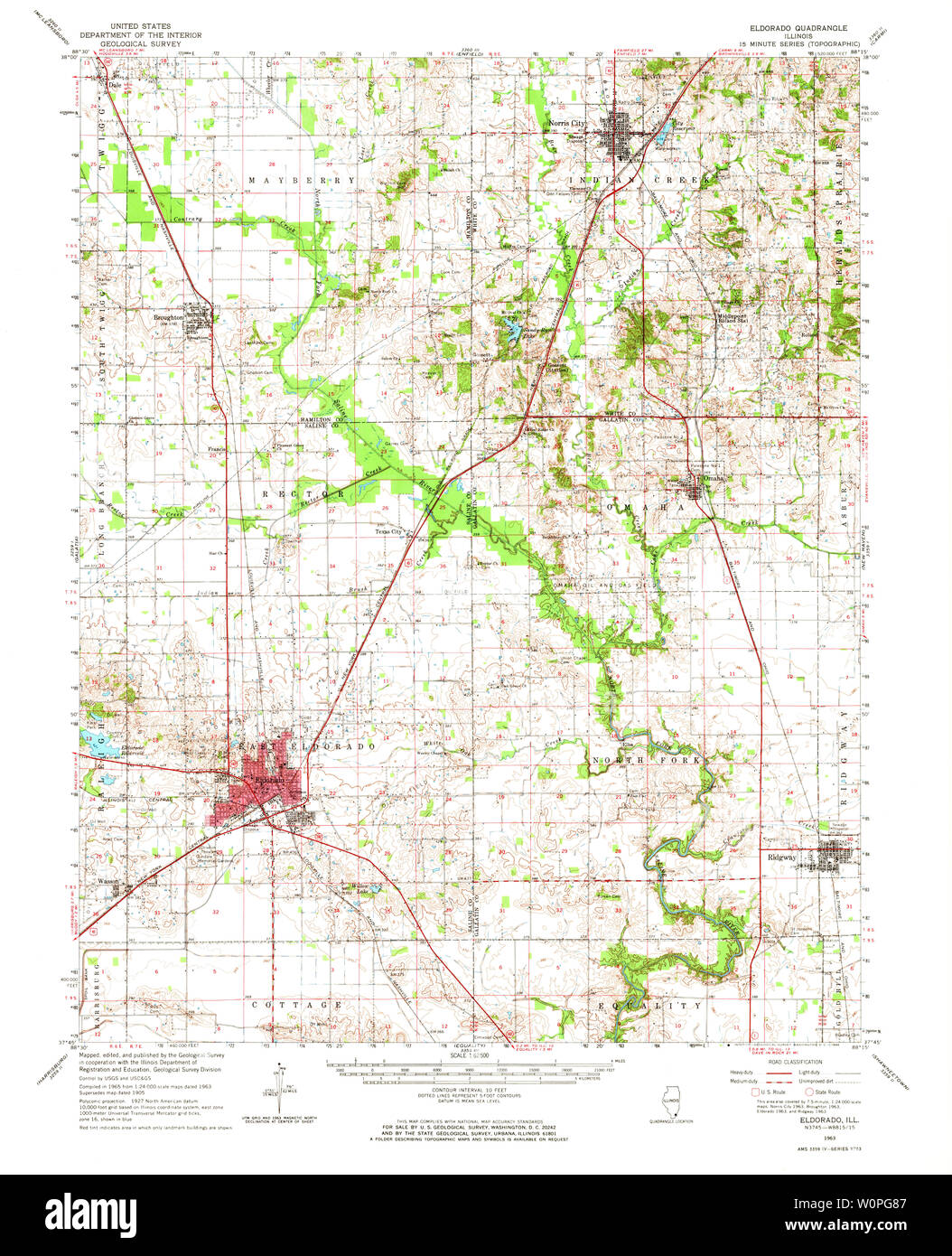 Eldorado illinois map hires stock photography and images Alamy