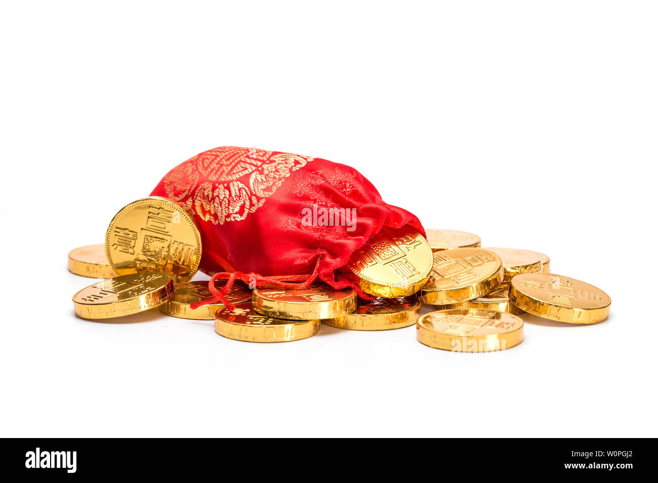 Money bags and gold coins Stock Photo Alamy