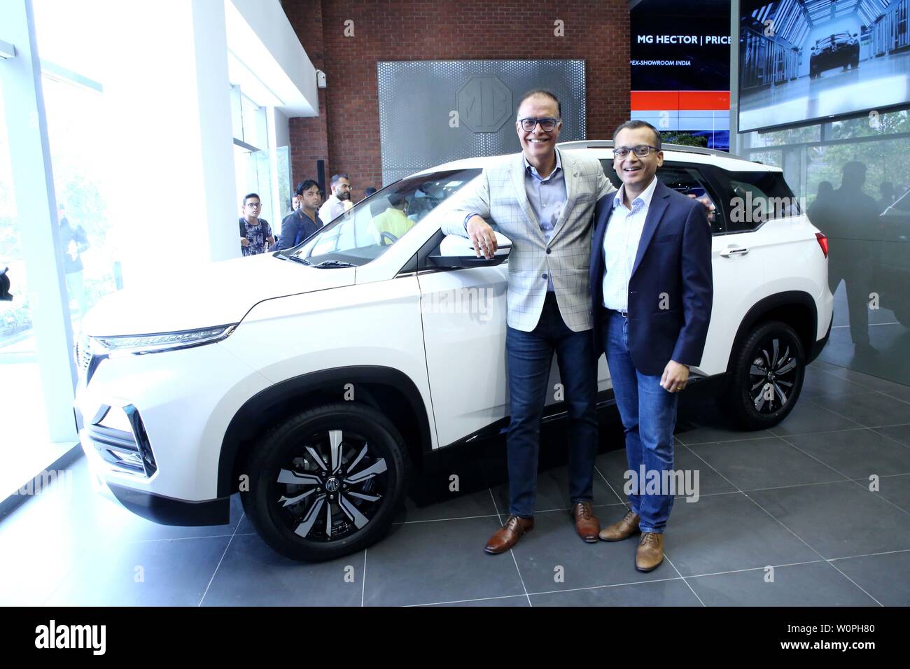 Gurugram, India. 27th June, 2019. Rajeev Chaba,(L) President & MD, MG