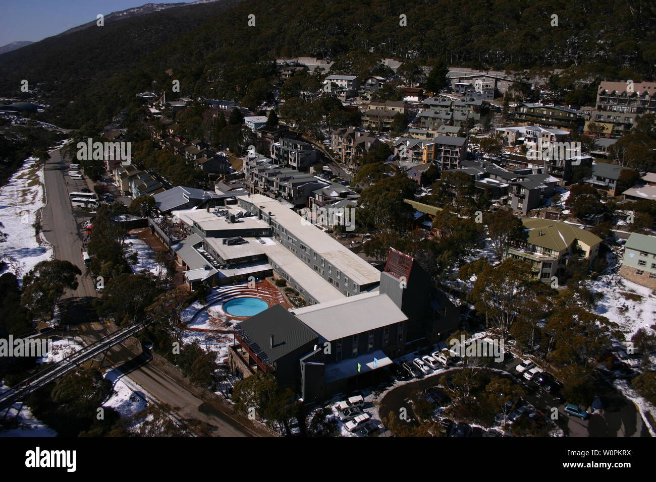thredbo alpine village aerials Stock Photo Alamy