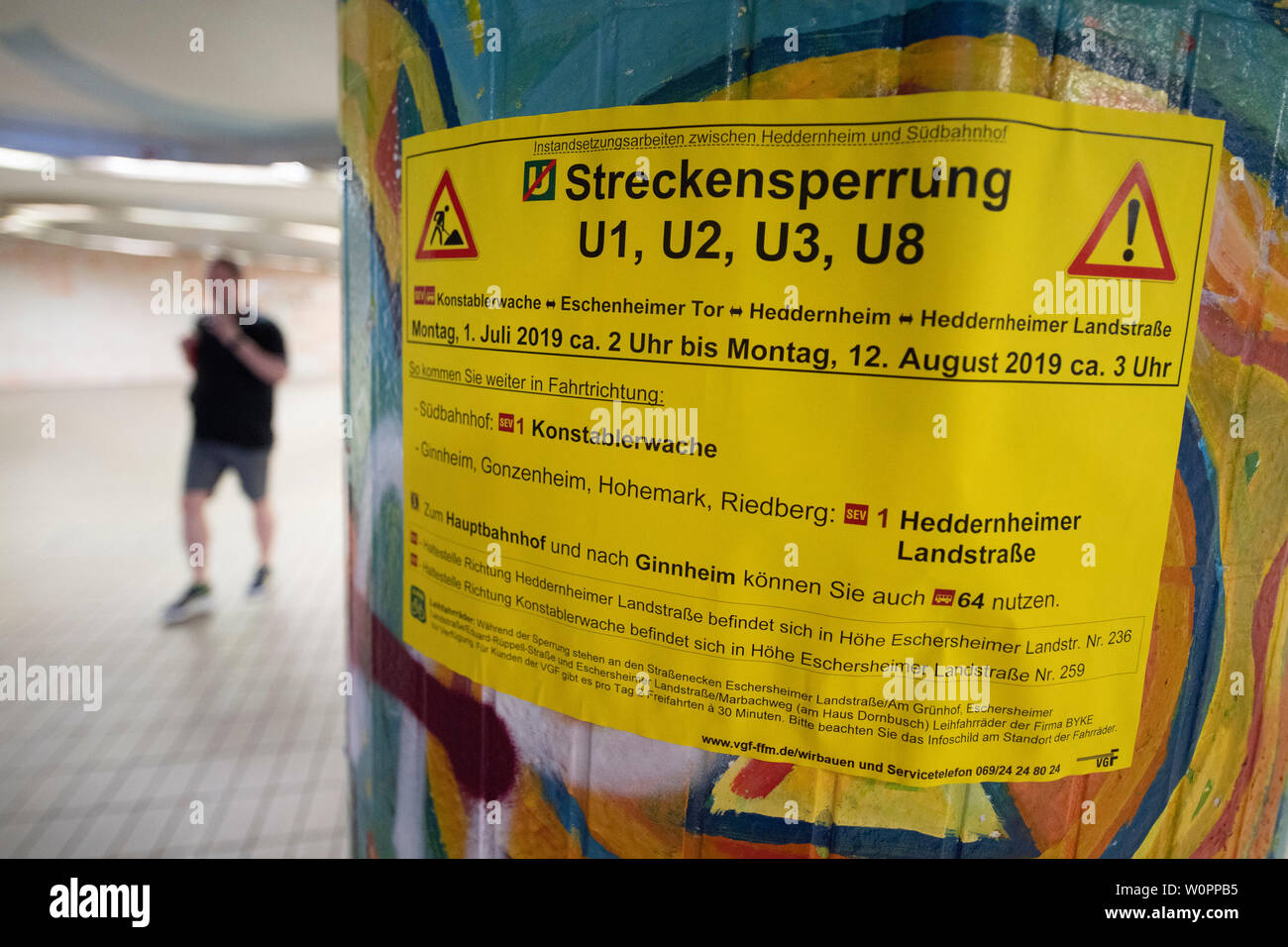 27 June 2019 Hessen Frankfurt Main A Piece Of Paper At The