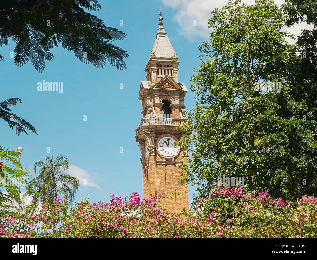 BRISBANE, AUSTRALIAMARCH, 7, 2017 brisbane town hall clock tower in