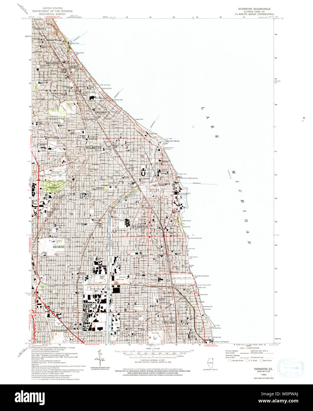 Evanston illinois map hires stock photography and images Alamy