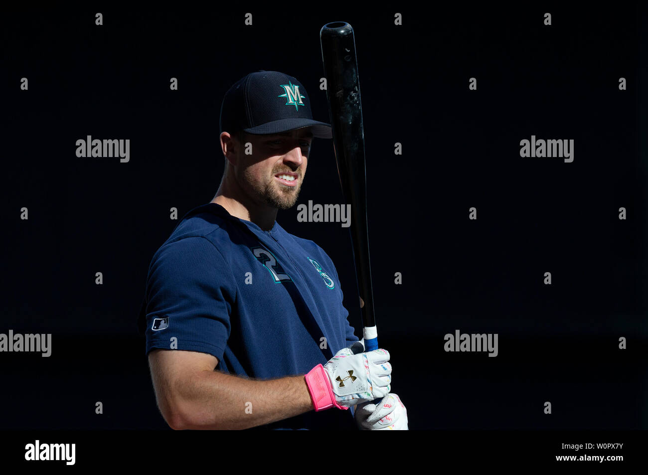 Milwaukee, WI, USA. 25th June, 2019. Seattle Mariners catcher Tom