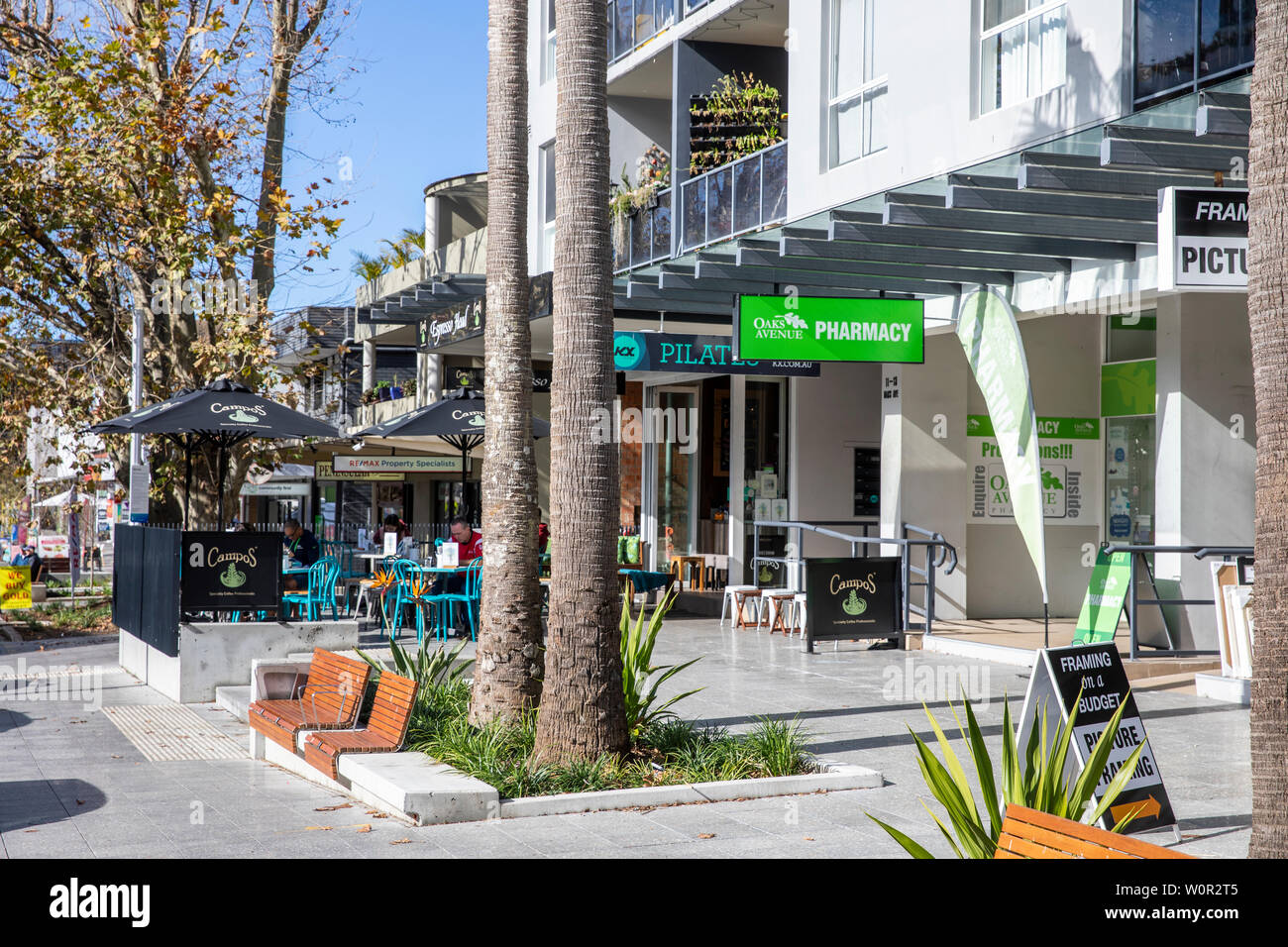 Sydney, suburb of Dee Why and high street shops and stores,Sydney in