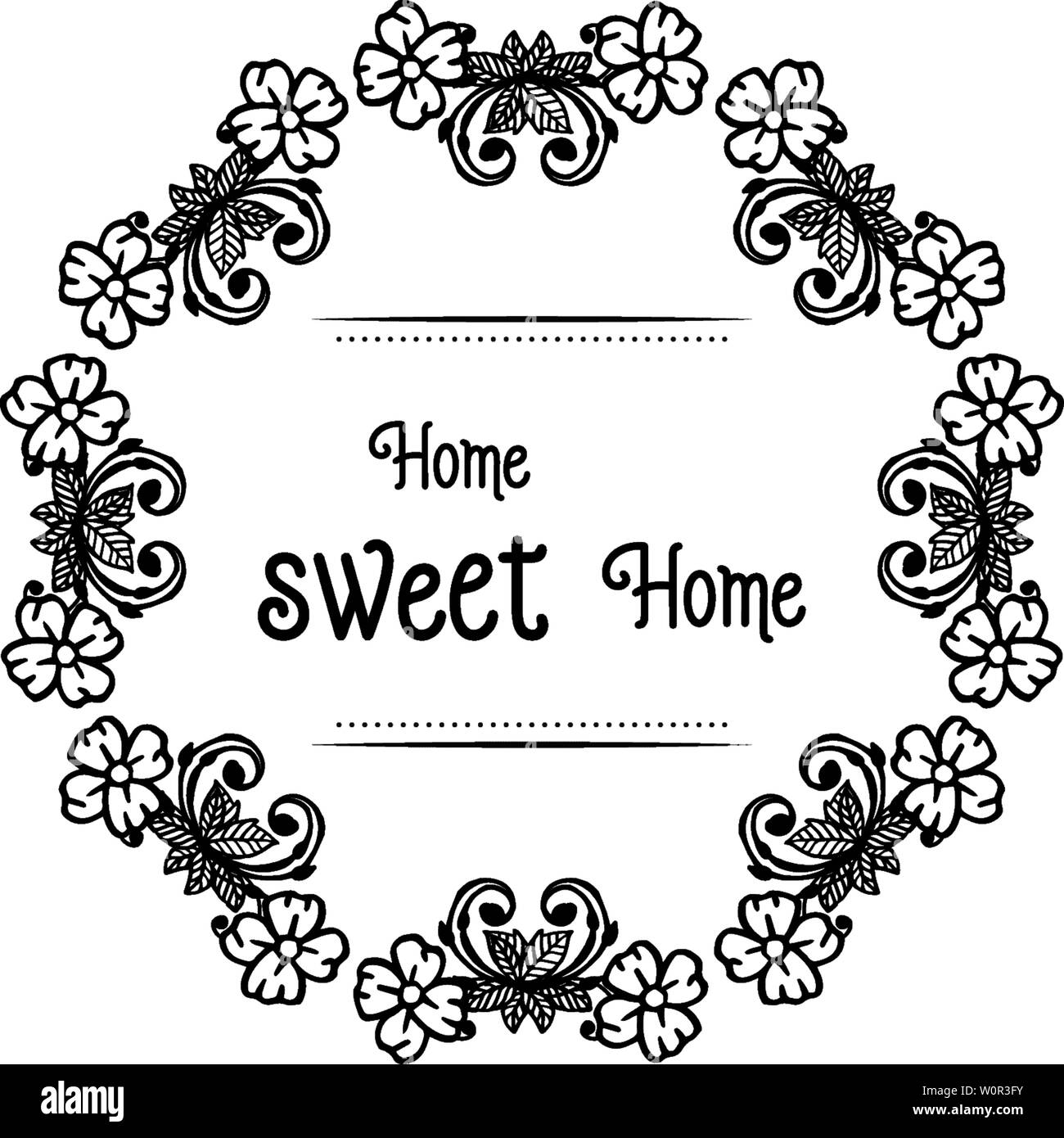 Vector illustration invitation card with decorative flower frame hand ...