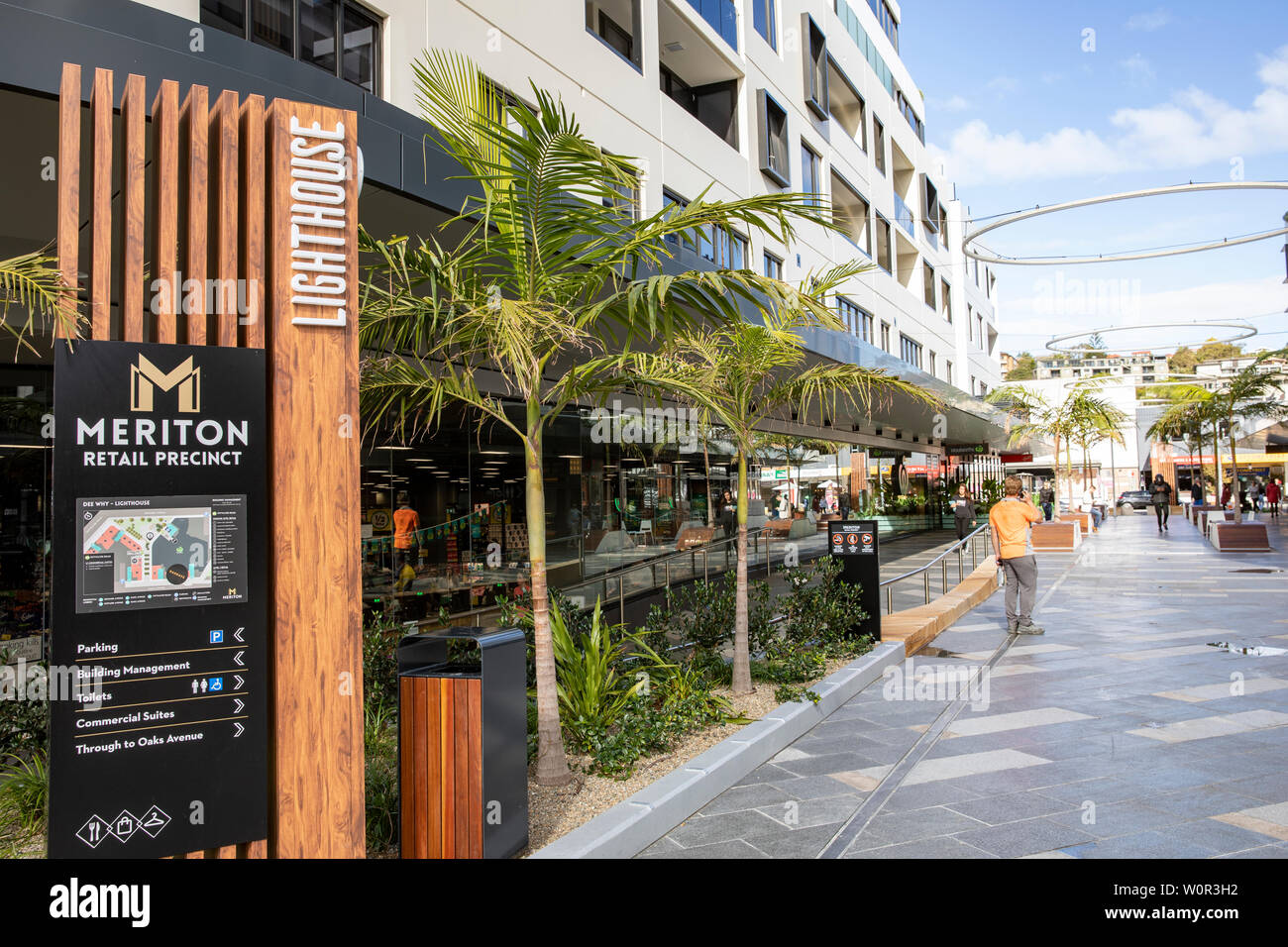 Meriton retail precinct at the Meriton residential and retail development in Dee Why a suburb of Meriton retail precinct at the Meriton residential and retail development in Dee Why a suburb of
