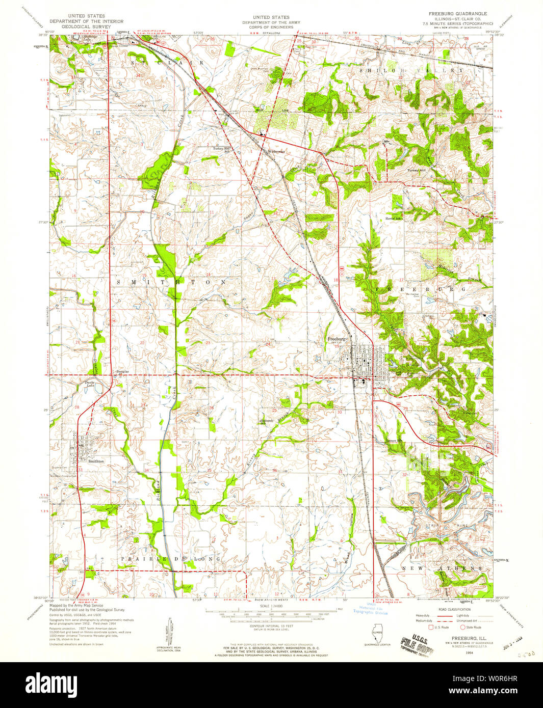 Freeburg map hires stock photography and images Alamy