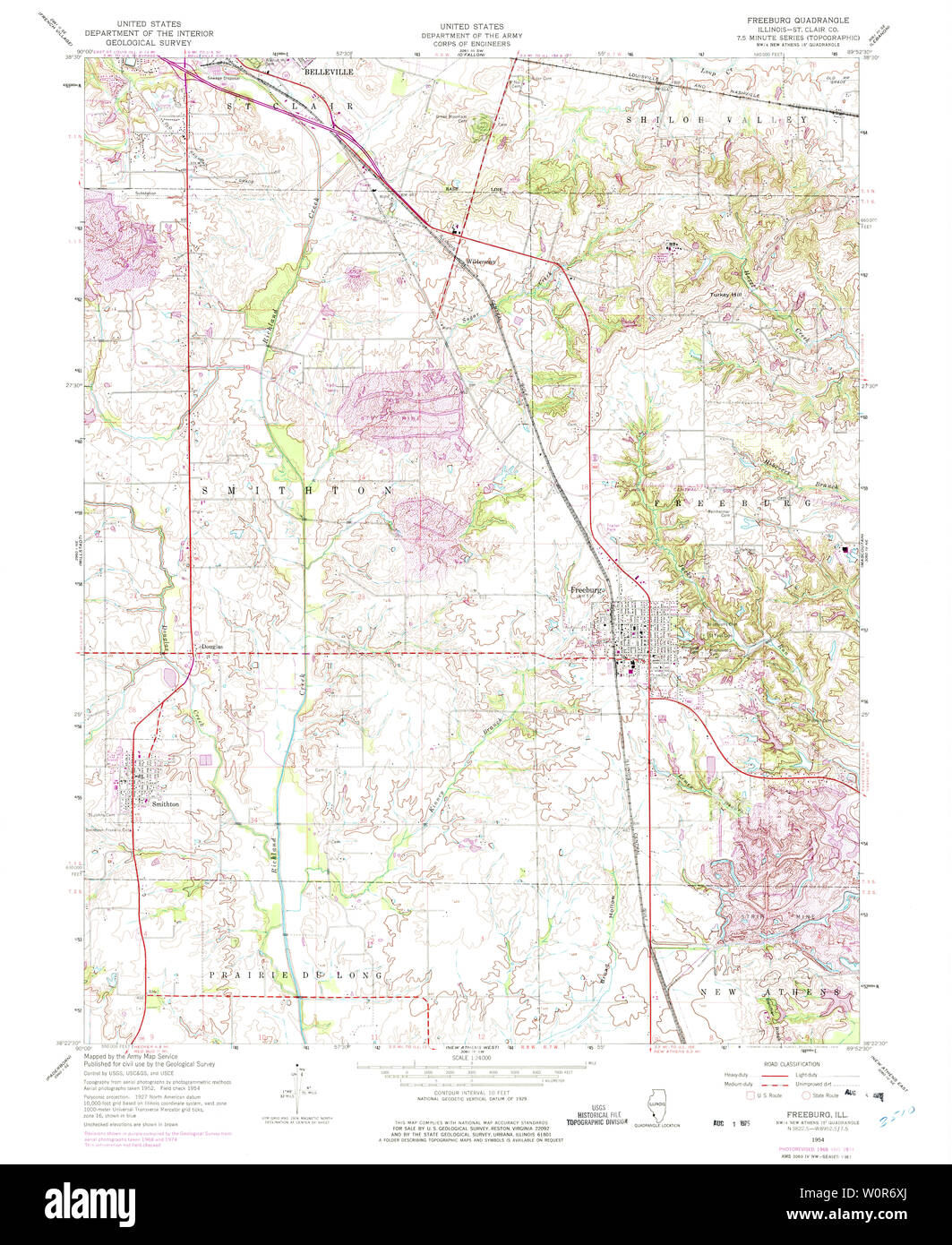 Freeburg map Cut Out Stock Images & Pictures Alamy