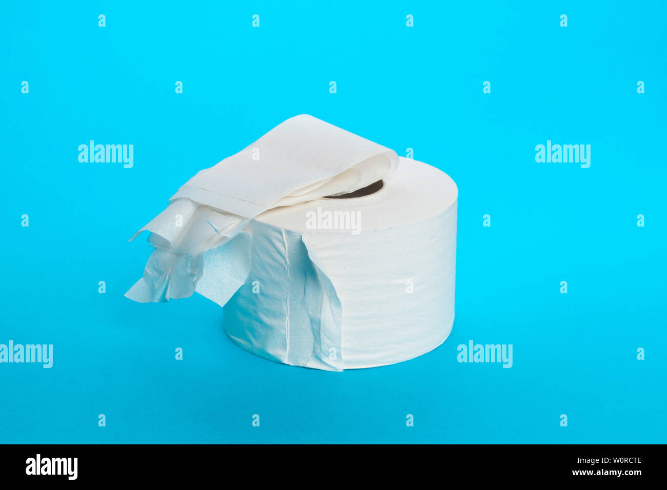 Toilet paper unrolling Stock Photo Alamy