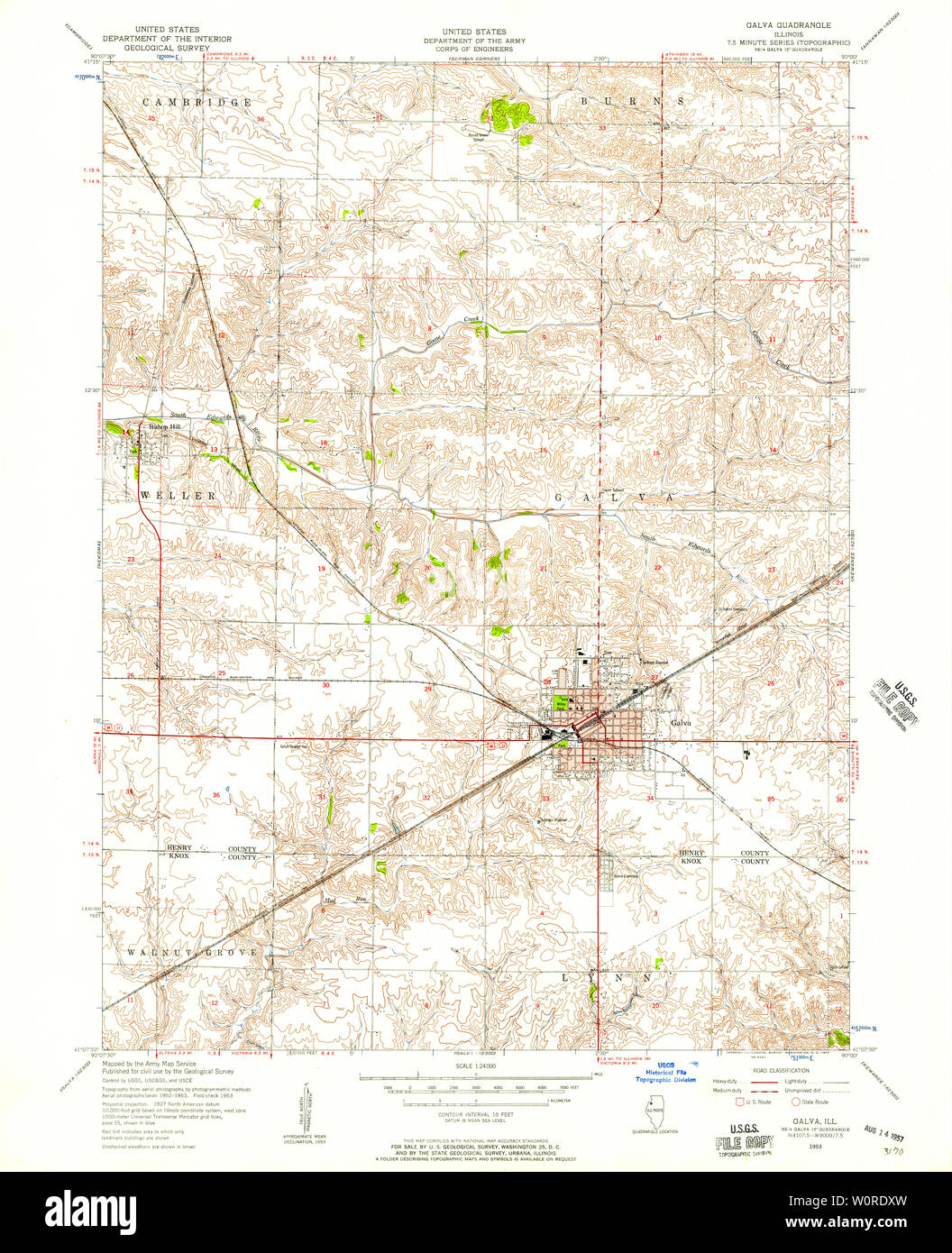 Galva illinois map hires stock photography and images Alamy