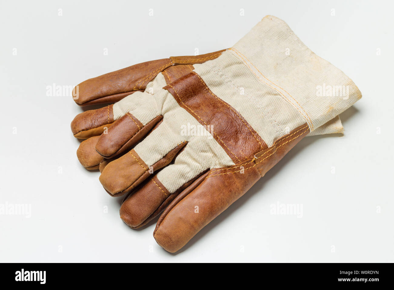 Working mens gloves isolated on white background Stock Photo