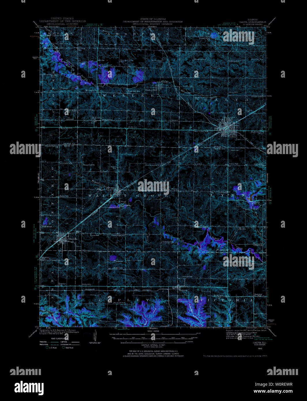 Galva illinois map hires stock photography and images Alamy