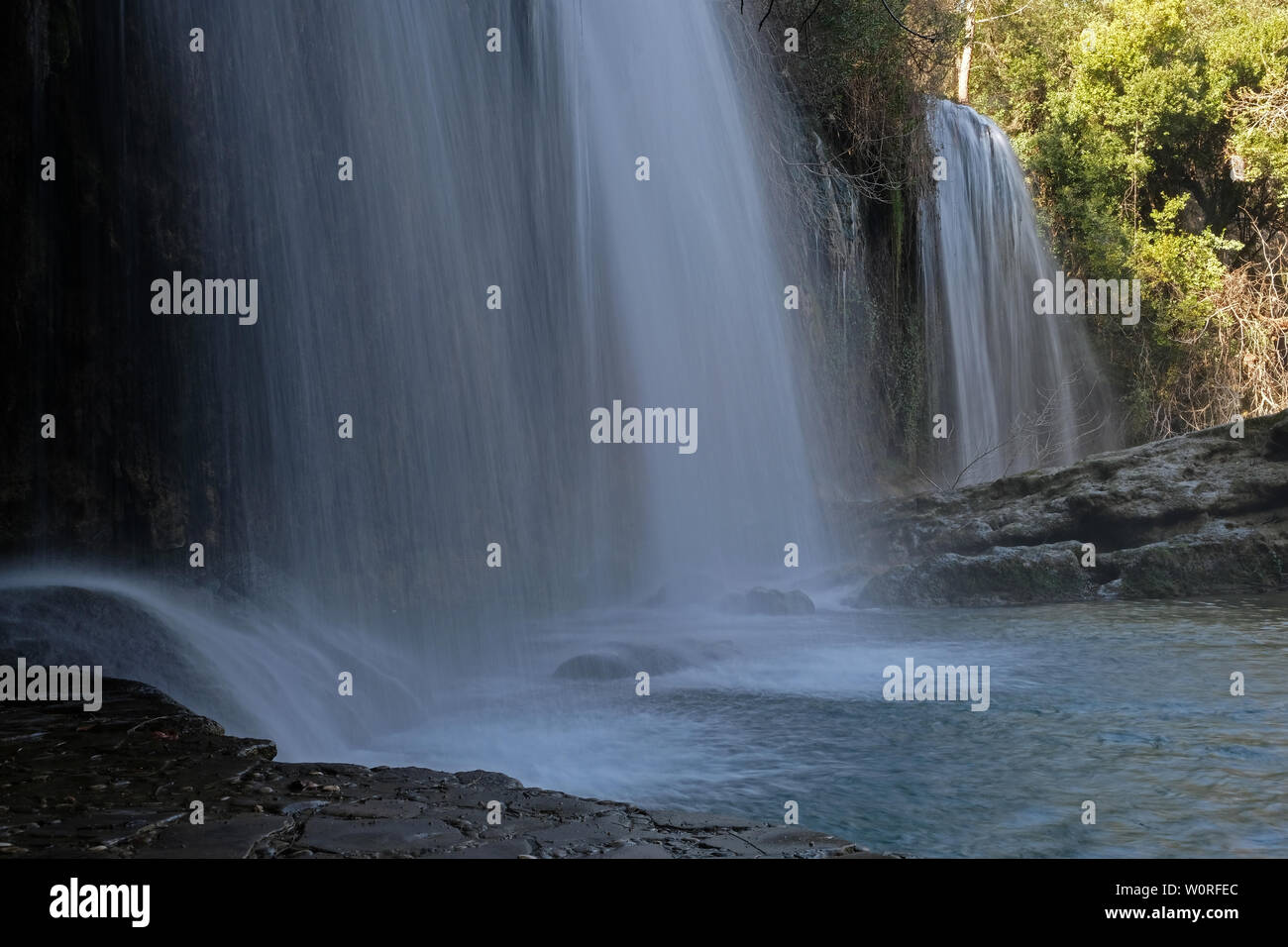 long exposure of antalya duden waterfall Stock Photo