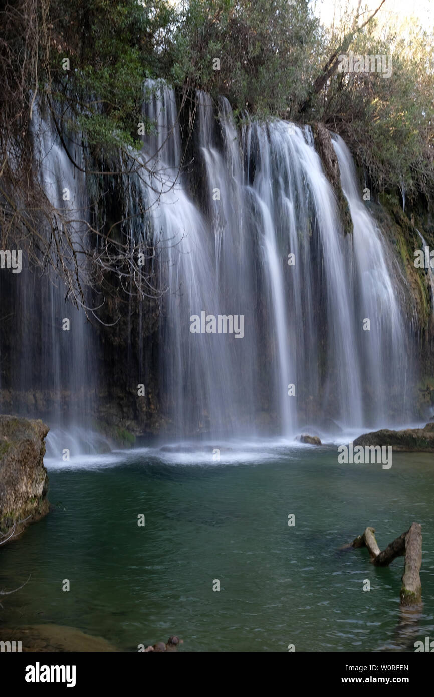 long exposure of antalya duden waterfall Stock Photo