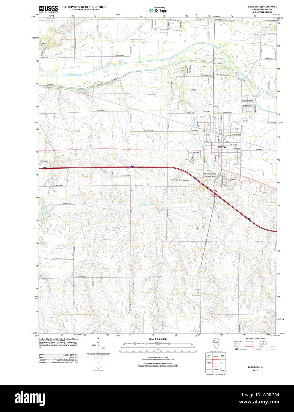 Geneseo illinois map hires stock photography and images Alamy