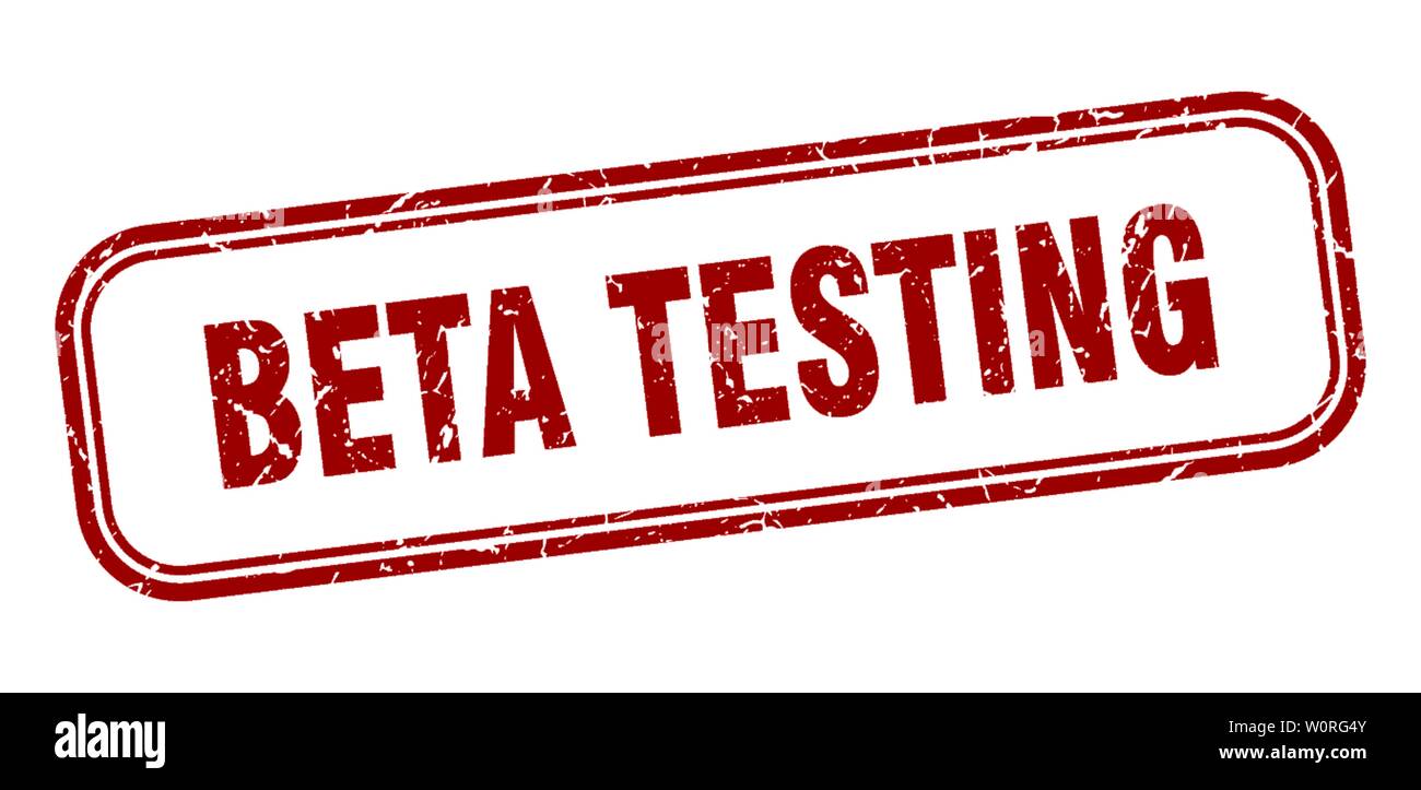 beta testing stamp. beta testing square grunge sign. beta testing Stock Vector