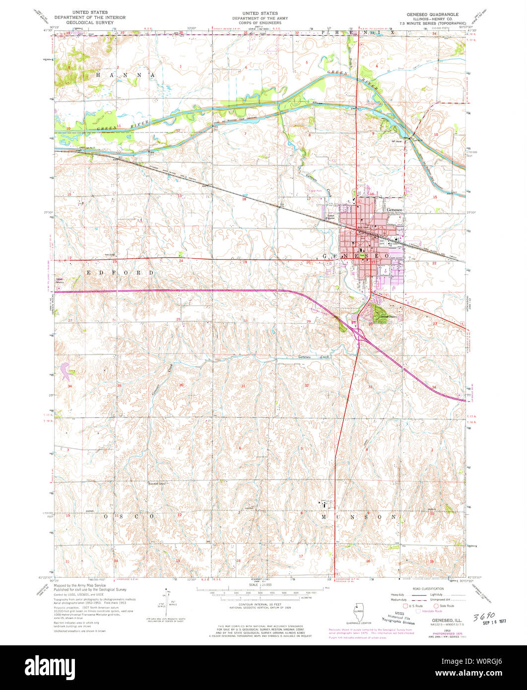 Geneseo illinois map hires stock photography and images Alamy