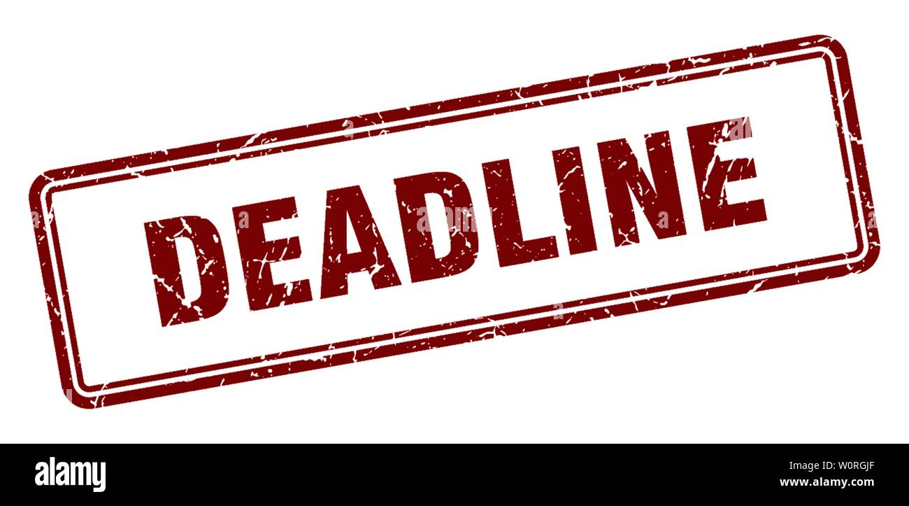 deadline stamp. deadline square grunge sign. deadline Stock Vector ...