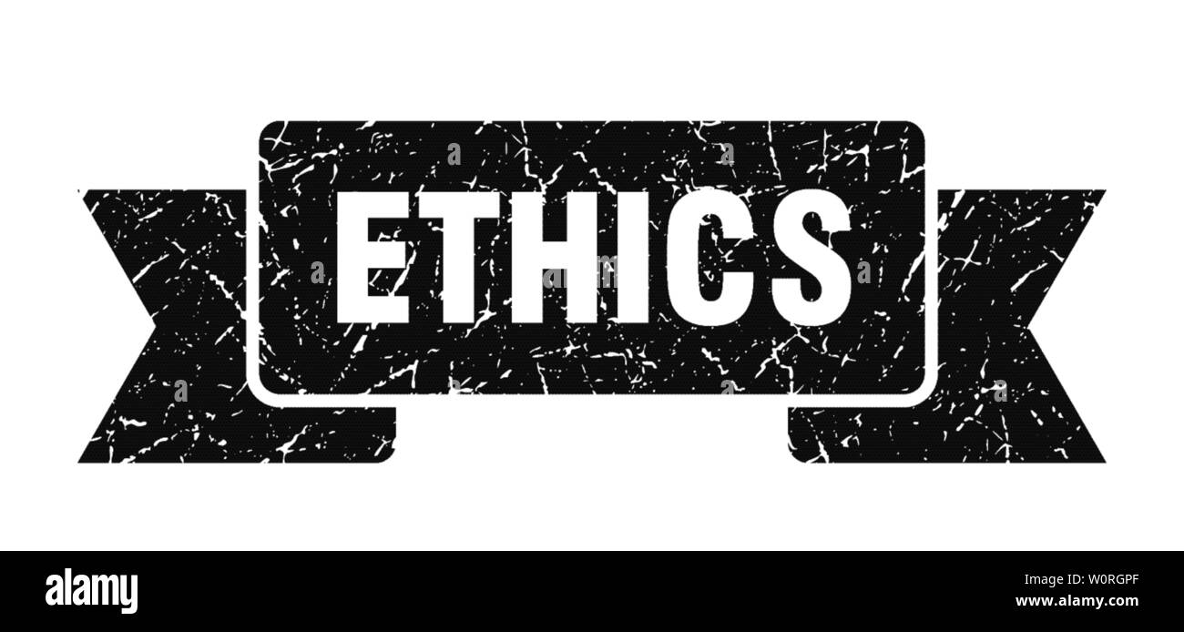 ethics grunge ribbon. ethics sign. ethics banner Stock Vector Image