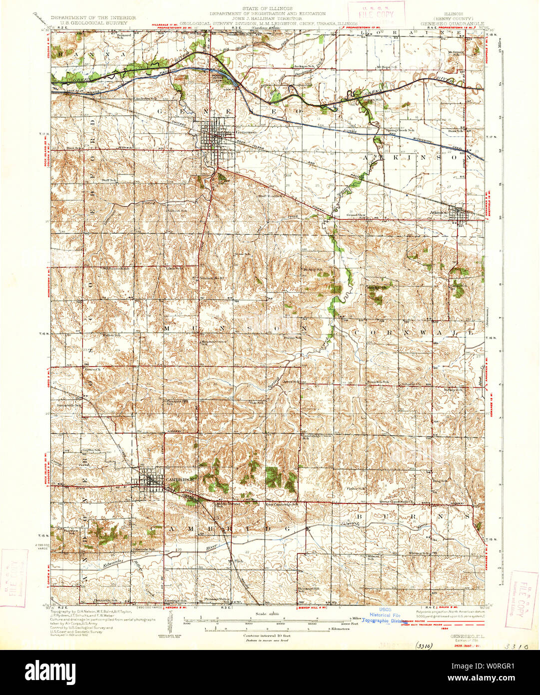 Geneseo illinois map hires stock photography and images Alamy
